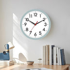 AKCISOT Wall Clock, Modern Small Wall Clocks Battery Operated 8 Inch, Silent Non-Ticking Analog Classic for Office, Home, Bathroom, Kitchen, Bedroom, School(Blue Gray)