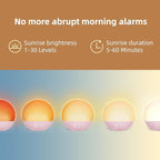 Sunrise Alarm Clock White Noise Machine: Natural Wake Up Light - Dimmable Clock with Bluetooth Speaker for Bedroom - 25 Sleep Sounds for Baby Adults Kids Sakura Pink