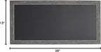 DesignOvation Wyeth Framed Magnetic Chalkboard, 13" x 26", Gray