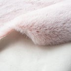 Pink Washable Fluffy Rug 5x7 Area Rugs for Bedroom Plush Faux Rabbit Shag Fur Rug for Living Room Nursery