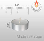 HomeLights Tealight Candles - 4 Hours - Giant 100,200,300 Bulk Packs - White Unscented European Votive Smokeless Tea Lights for Shabbat, Weddings, Christmas, Home Decorative - 300 Pack