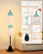 Lightdot Blue Globe Floor Lamp with 3 Color Temperatures LED Bulbs Included,Dimmable Floor Lamps with Touch Switch,Unique Modern Standing Tall Lamp for Bedroom Living Room/Sofa Beside/Corner Decor