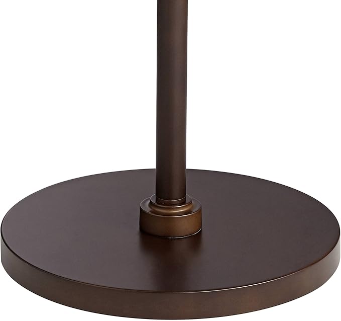 Farmhouse Rustic 71 1/2" Tall Standing Floor Lamp Large Arc Curved Downbridge Brown Metal Oil Rubbed Bronze Finish Living Room Bedroom House Reading Office Paper Bark Pattern Drum Shade