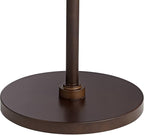 Farmhouse Rustic 71 1/2" Tall Standing Floor Lamp Large Arc Curved Downbridge Brown Metal Oil Rubbed Bronze Finish Living Room Bedroom House Reading Office Paper Bark Pattern Drum Shade