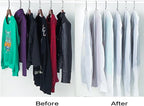 Bringsine Hanging Garment Bag Lightweight Clear Full Zipper Suit PEVA Dust Cover for Closet Clothes Storage See-Through Travel Organizer Dress Pack of 5 (60x100CM)