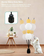 Lightdot Yellow Globe Floor Lamp with 3 Color Temperatures LED Bulbs Included,Dimmable Floor Lamps with Touch Switch,Unique Modern Standing Tall Lamp for Bedroom Living Room/Sofa Beside/Corner Decor