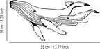 LIYOUYA Whale Metal Wall Decor - Ocean Life Art Room Decor Simple Line Black Wall Art Home Decor for Living Room, Bathroom, Bedroom, Dining Room (Black)