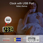 Loud Alarm Clocks for Bedrooms Heavy Sleepers, Digital Bedside Clock with Night Light, Large Display, Dual Alarm, Snooze, Dimmable for Kids Teens Boys Girls
