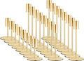 Set of 24 French Gold Taper Candle Holders Bulk Candlestick Holders, Decor Candle Stick Candle Holder for Table or Mantel Centerpiece, Wedding, Dinning, Party Home Decor