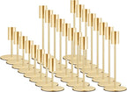Set of 24 French Gold Taper Candle Holders Bulk Candlestick Holders, Decor Candle Stick Candle Holder for Table or Mantel Centerpiece, Wedding, Dinning, Party Home Decor