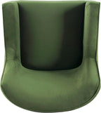 HomePop Mordern Accent Chair, Homepop Home Décor, Accent Chairs for Living Room & Bedroom, Fabric Reading Living Room Side Chair, Single Sofa with Lounge Seat and Metal Legs - Green Velvet