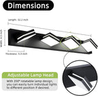 OKELI 4-Light Bathroom Vanity Light Black Modern LED Vanity Light Over Mirror Dimmable Mirror Front Lamp with 350° Adjustable Lamp Head ETL Listed 32W 6000K Cold White