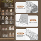 Clear Closet Shoe Slots Organizer 3-Level Adjustable Shoe Stackers For A Pair Of Shoes Double Layer Storage Space Saving Shoe Holder (Clear White, 12 Pack)