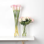 WGVI Quality Thick Weighted Tall Clear Cylinder Glass Vases, 4" W x 14" H, Flower Arrangement Floating Candle Holders Wedding Centerpieces Floral Bouquet Container Home Accent Decor, 1 Piece