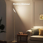 36W LED Floor Lamp, Upgrade Super Bright Standing Lamp, Modern Stepless Dimmable Torchiere Tall Lamp with Remote Control, 350°Rotating Head Reading Floor Lamp for Living Room, Bedroom, Office
