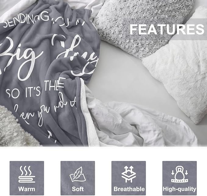 Pubrave Get Well Gifts for Women/Men After Surgery, Inspirational/Sympathy/Thinking of You/Birthday/Feel Better Gifts for Women/Men, Healing Blanket Grey 60x80in