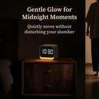 Housbay Wooden Sound Machine Alarm Clock for Bedrooms - Gentle Wake-Up with Birdsong, White Noise for Sleeping, Small Digital Clock for Phone-Free Routine - Maple Wood