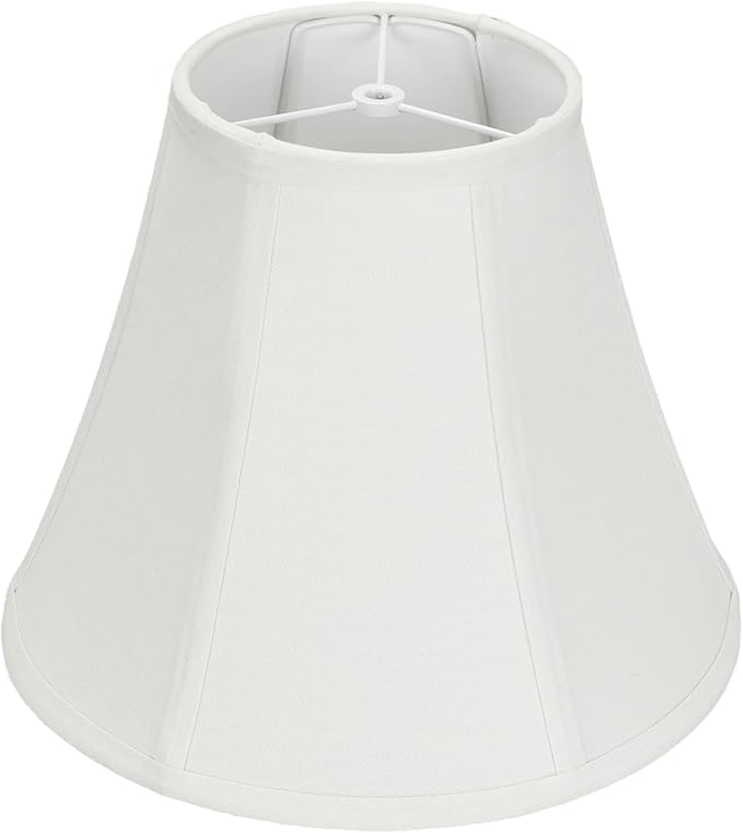 White Bell Lamp Shade - 1 Pack, 6.7" x 13" x 10.6" Fabric Replacement Lampshade for Table Lamps, Spider Fitter Lamp Shade for Home Decorative Lighting for Living Room, Bedroom, Study Room