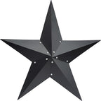 JoyEvy 36" Large Barn Star-Black Barn Star Outdoor Decoration-Metal Stars for Outside Texas Stars Art Rustic Vintage Western Country Home Farmhouse Primitive House Decor- Primitive Wall Décor