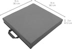 Factory Direct Partners SoftScape 15 inch Classroom Floor Cushion with Handle; Flex Seating for Daycare, Preschool, Playroom; 2 inch Thick Deluxe Foam (6-Piece) - Navy/Powder Blue, Square, 12228-NVPB