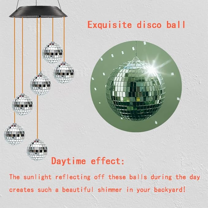 Solar Wind Chime for Porch Decor, Solar Lights Outdoor Decorative for Garden and Patio, Birthday Gifts for Women Mom Grandma