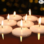 3 inch White Floating Candles, 12 Packs Unscented Floating Candle for Centerpieces 3” White Floating Candles Bulk for Wedding Christmas