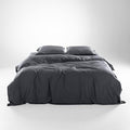 Olive + Crate Tencel Eucalyptus Cooling Duvet Cover Set - Hypoallergenic, Lyocell Tencel Duvet Cover - Temperature Regulating with Hidden Button Closure & Corner Ties - California King [Charcoal]