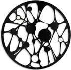 SIGNLEADER Metal Wall Art Decor Abstract Geometric Minimalist Modern Abstract Wall Sculpture Hangings Home Decoration for Living Room, Bedroom, Kitchen, Bathroom, Outdoor - 24" Black