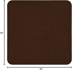 House, Home and More Skid-Resistant Carpet Indoor Area Rug Floor Mat - Chocolate Brown - 3 Ft X 3 Ft - Non Slip Rubber Backing, Stain Resistant, Dog Friendly, Living Room Bedroom Kitchen Entryway