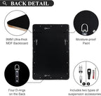 ANDY STAR Hand-Forged Black Bathroom Mirrors for Wall, 24x36 Inch Vintage Solid Steel Metal Frame Bathroom Vanity Mirror, Antique Rounded Rectangle Wall Mirror, Hangs Horizontally or Vertically