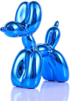 Blue Balloon Dog Decor,Balloon Animal Decor,Shelf Decor Preppy Room Decor,Cute Statue Home Decor, Bedroom Modern Sculpture Desk Decor,Office Gold Decorations Small Figurines