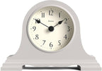 JONES CLOCKS® Speakeasy Mantel Clock | Classic Napoleon’s hat Design | Gray | Contemporary Classic Style for Desk, Table, Shelf or Bedside