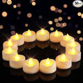 LED Candles, 50Pack Tea Lights Candle Battery Operated Bulk, Flameless Tealight Candle, Realistic Tea Lights for Christmas Halloween Wedding Diwali Decor, 1.5'' D X 1.25'' H, Warm Yellow