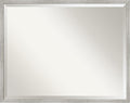 Amanti Art White Wall Mirror 23x29 Shiplap White Narrow Rectangle Bathroom Mirror for Wall Decor Living Room, Large Cottage Wood Frame, Hangs Horizonally and Vertically, Bathroom Decor, Beveled Edge