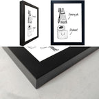 Kids Bathroom Decor Wall Art Black and White Bathroom Print Funny Toliet Paper and Toothbrush Picture Framed Artwork for Children's Washroom