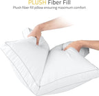 Utopia Bedding Bed Pillows for Sleeping King Size (White), Set of 4, Soft & Fluffy Pillow with Down Alternative Filling, Cooling, Hotel Quality, Gusseted Pillow for Back, Stomach or Side Sleepers