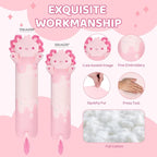 Mewaii Long Axolotl Plush 5 Sizes, 120% Extra Filling Giant Plushness Kids Body Pillow, Kawaii Cute Pink Axolotl Stuffed Animals Plushies, Big Long Body Pillow Cat Plush Gift for Girls 44”