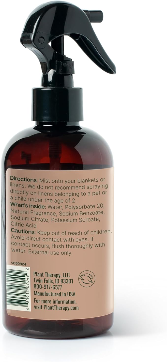 Plant Therapy Whiskey Oak Linen Spray, Exotic & Rich Woody Aroma with Hints of Vanilla, Evokes a Sense of Cozy Elegance, Perfect Scent to Cuddle up With, Natural Fragrance 8 oz