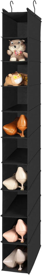 MAX Houser 10-Shelf Hanging Shoe Shelf Organizer, Hanging Shoe Storage for Closet,Pack of 2 (Black)
