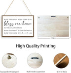 Bless this House as We Come and Go Sign Wood Plaque Wall Decor,Bless this House Wooden Hanging Sign Wall Pediments for Home Front Door Wall Decor