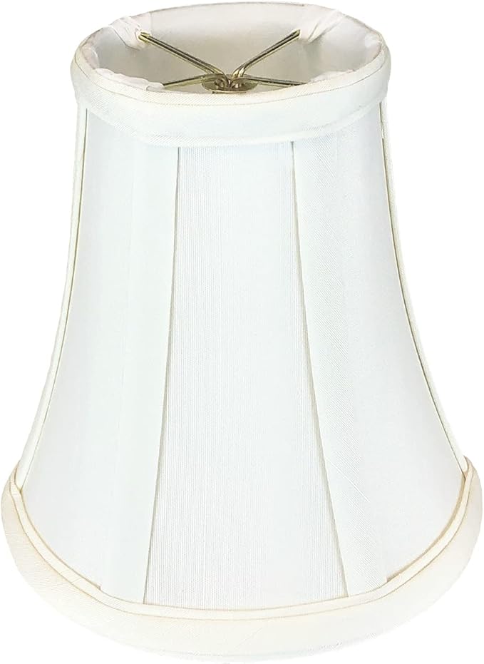 Royal Designs, Inc. BSO-704FC-6WH True Bell Basic Lamp Shade with Flame Clip, 3.5 x 6 x 6.25, White