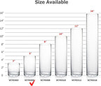 WGVI Quality Thick Clear Cylinder Glass Vase, 3" W x 5" H, Floral Container, Glass Candle Holder, Flower Vases, Wedding Centerpiece, Planter Terrarium, Table Top Home Décor Accent, 1 Piece