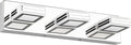 SOLFART 3 Light Modern Bathroom Lights Over Mirror Chrome Vanity Lighting Fixtures Gloss Chrome LED Bathroom Vanity Lights
