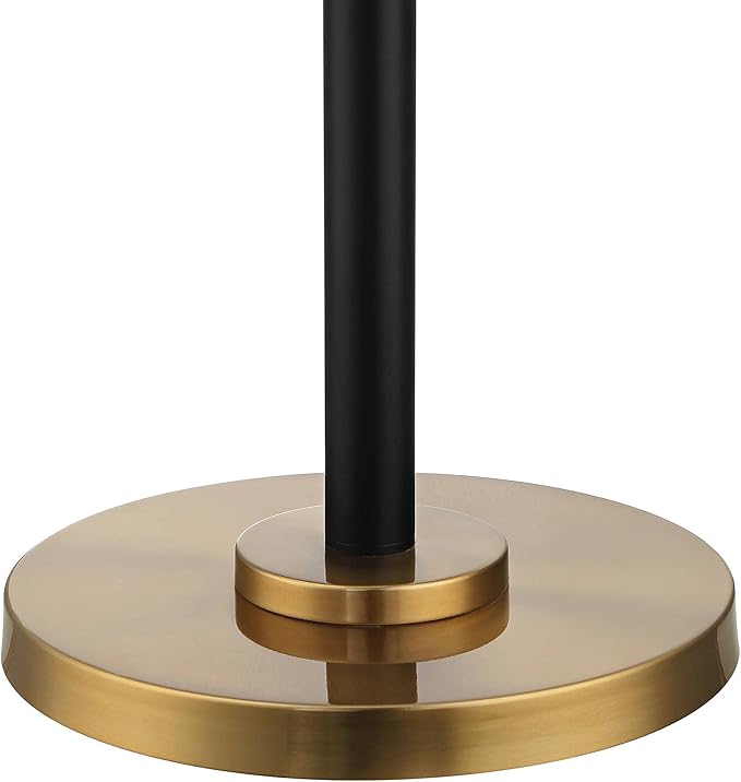 Possini Euro Design Meridian Light Blaster™ Modern Style Torchiere Floor Lamp LED 72" Tall Black Antique Brass Metal White Glass Shade for Living Room Reading House Bedroom Home Office