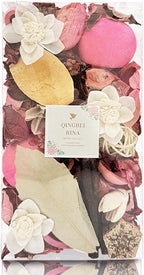 Qingbei Rina Valentines Potpourri Bags, Eucalyptus Scented Potpourri Bowl Filler Dried Flower,Pink Decorative Vase Filler, Home Fragrance Petal,Bathroom Decor, 10oz