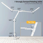 Micomlan 3000 Lumen Super Bright Led Desk Lamp for Home Office, 47Inches Long Architect Desk Lamp with Clamp, Dimmable Table Light with Adjustable Monitor Light Bar Tall Office Lighting for Computer