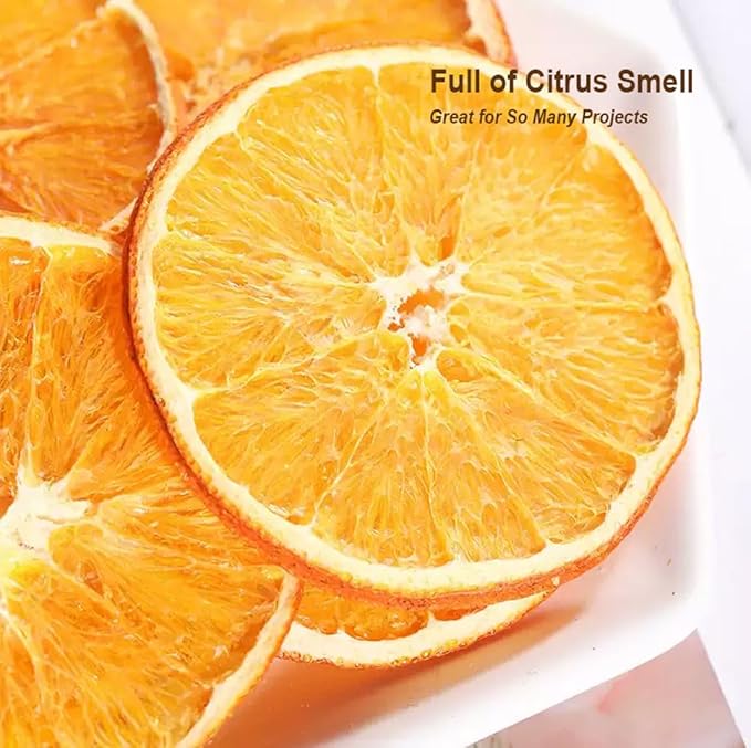 Fraunitsh 17.63oz/500g Dried Dehydrated Orange Slices | No Sugar & No Additives | Dried Oranges for Cocktails Garnish, Drinks, Crafts and Decoration