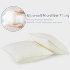 Leeden 24x24 Pillow Inserts Set of 2 - Decorative 24 Inch Throw Pillow Insert, Soft Fluffy Square Throw Pillows for Couch Bed, Beige Couch Pillow Insert Pair