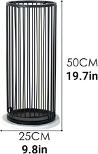 Large Capacity Umbrella Stand Rack Commercial,Large Capacity Metal Upright Umbrella Storage Cylinder,Metal Standing Umbrellas Holder(Black)