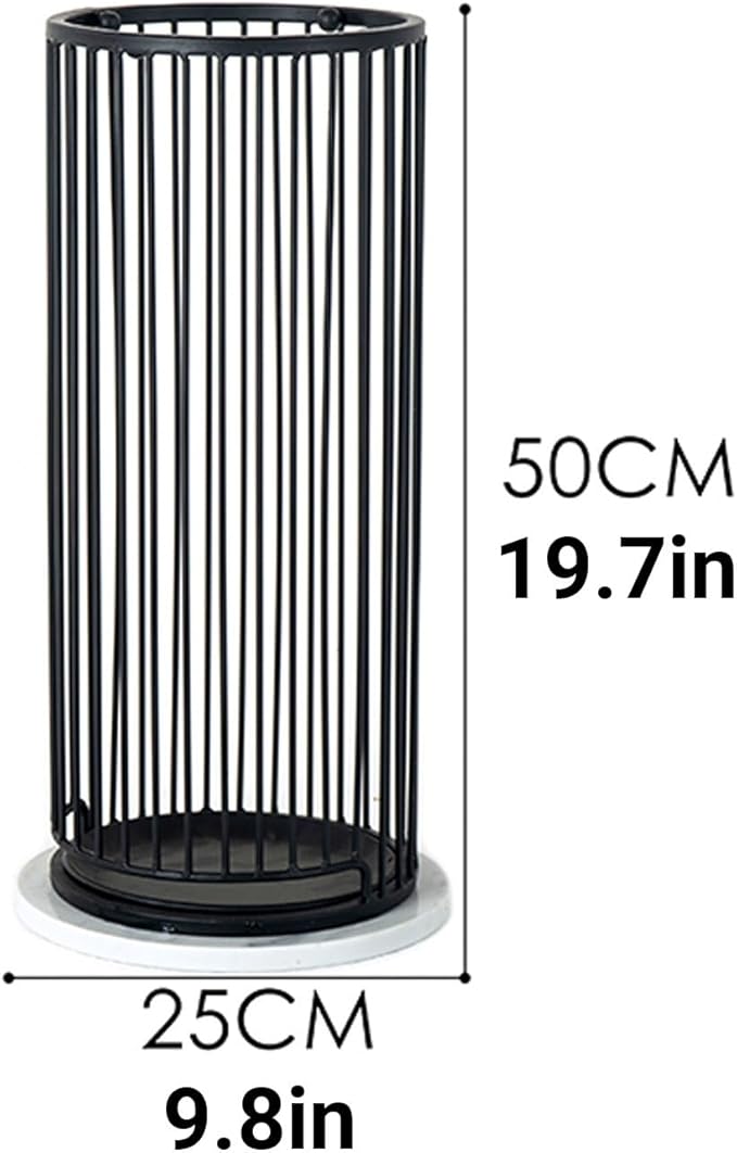 Large Capacity Umbrella Stand Rack Commercial,Large Capacity Metal Upright Umbrella Storage Cylinder,Metal Standing Umbrellas Holder(White)